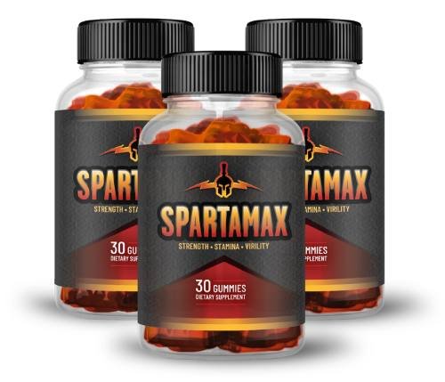 Spartamax supplement bottle for men's vitality and testosterone support shown on the main sales page